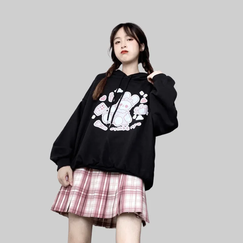 Kawaii Japanese Soft Girl Style Pink Sweatshirt
