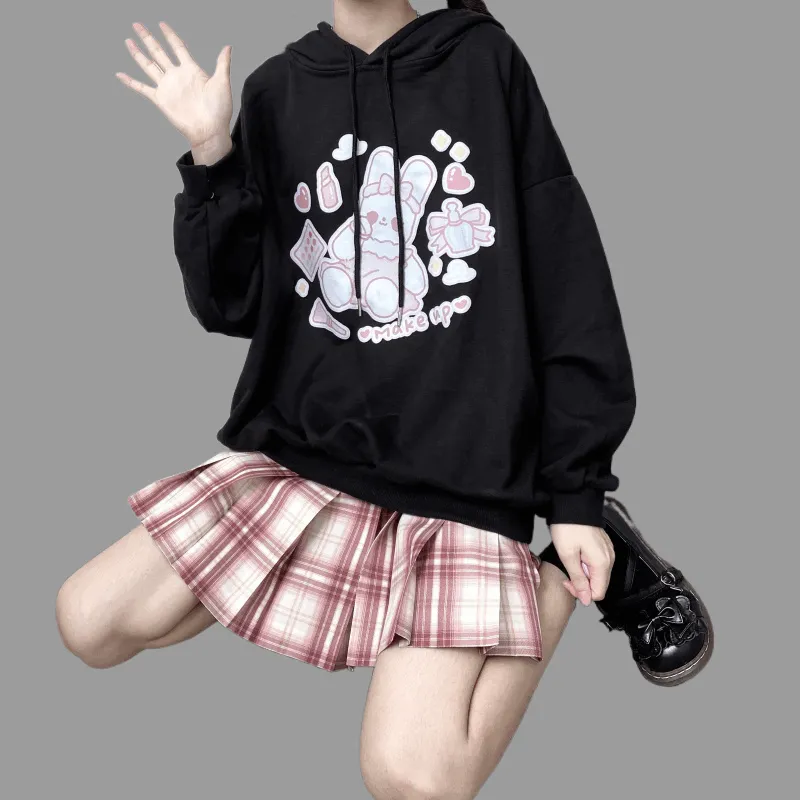 Kawaii Japanese Soft Girl Style Pink Sweatshirt