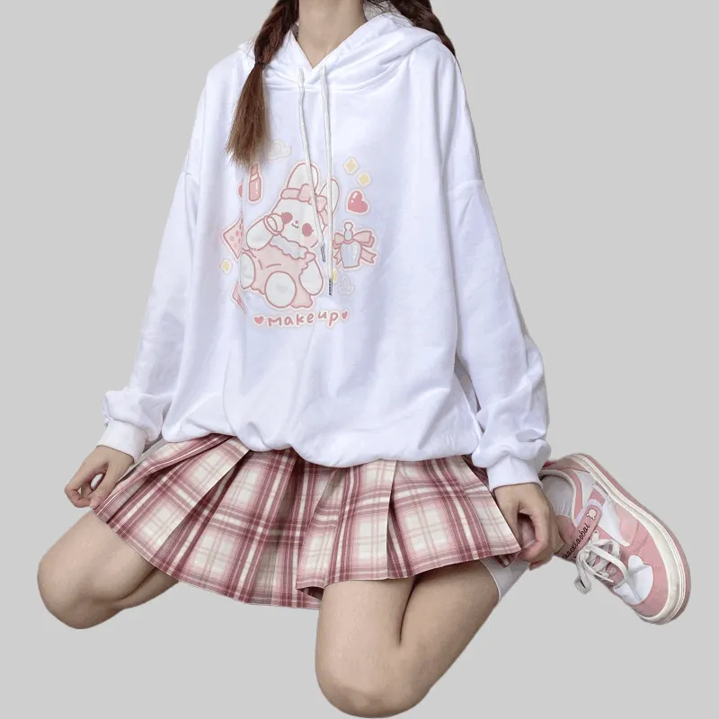 Kawaii Japanese Soft Girl Style Pink Sweatshirt