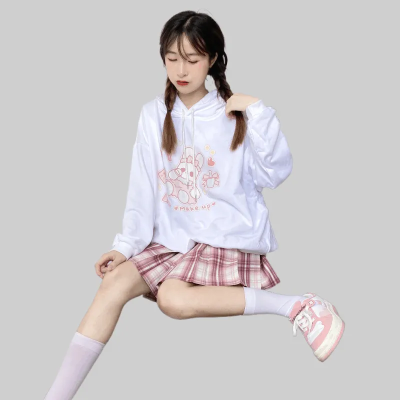 Kawaii Japanese Soft Girl Style Pink Sweatshirt