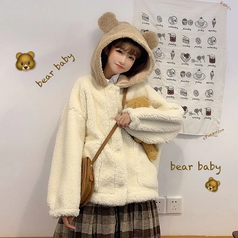 Kawaii Loose Cute Bear Hoodie