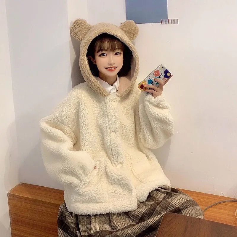 Kawaii Loose Cute Bear Hoodie