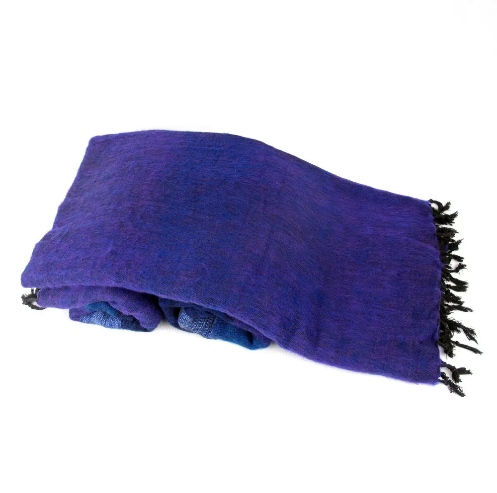 Purple Yak wool Shawl