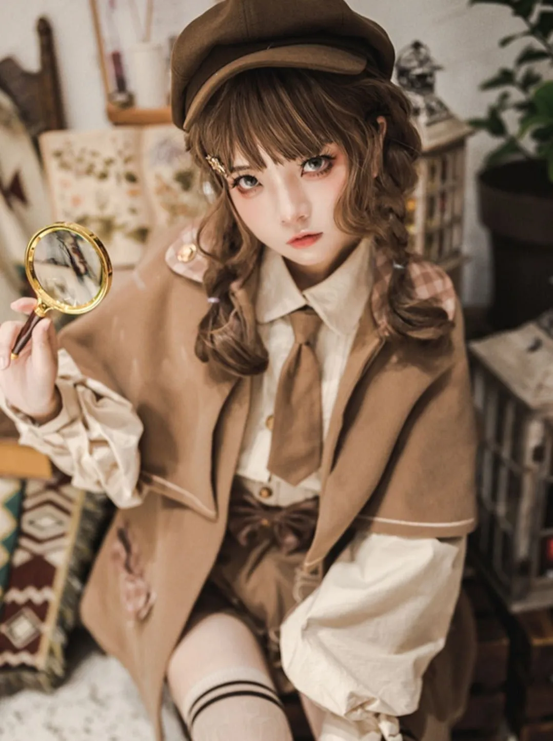 Retro Detective Wool Cloak Jacket