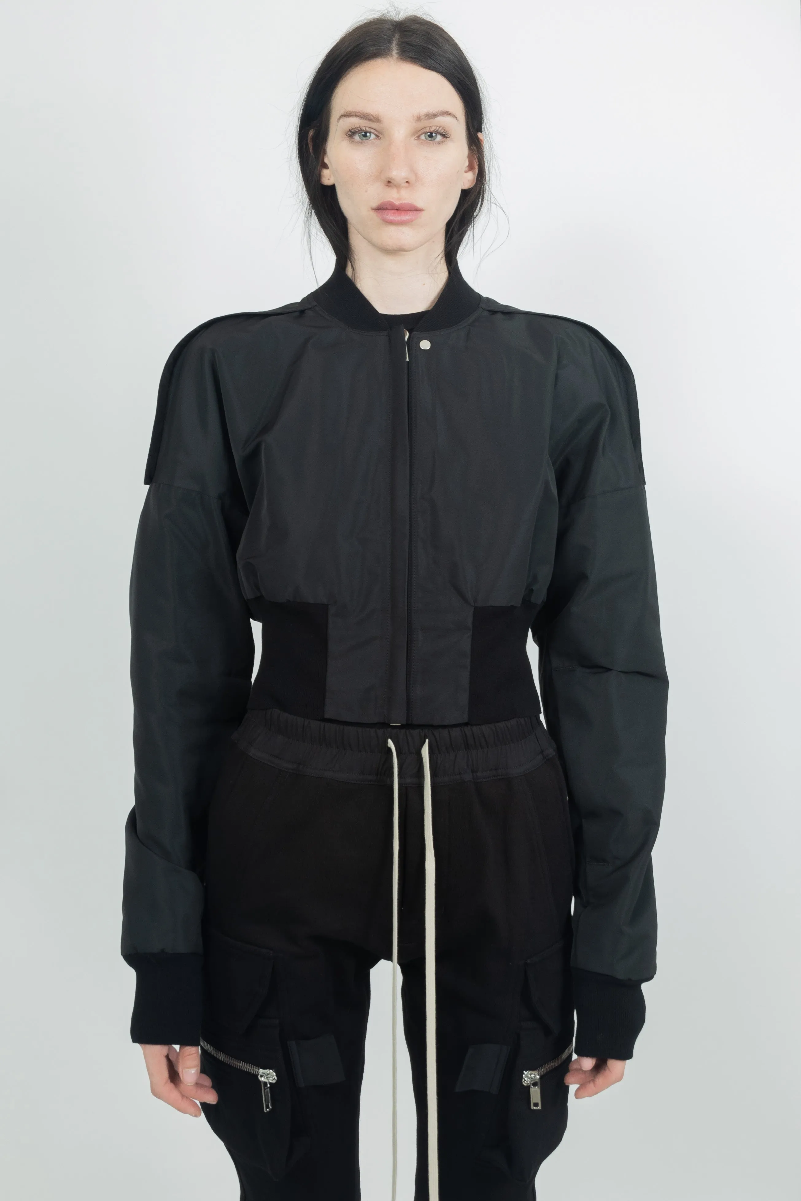 Rick Owens Women Collage Bomber Black