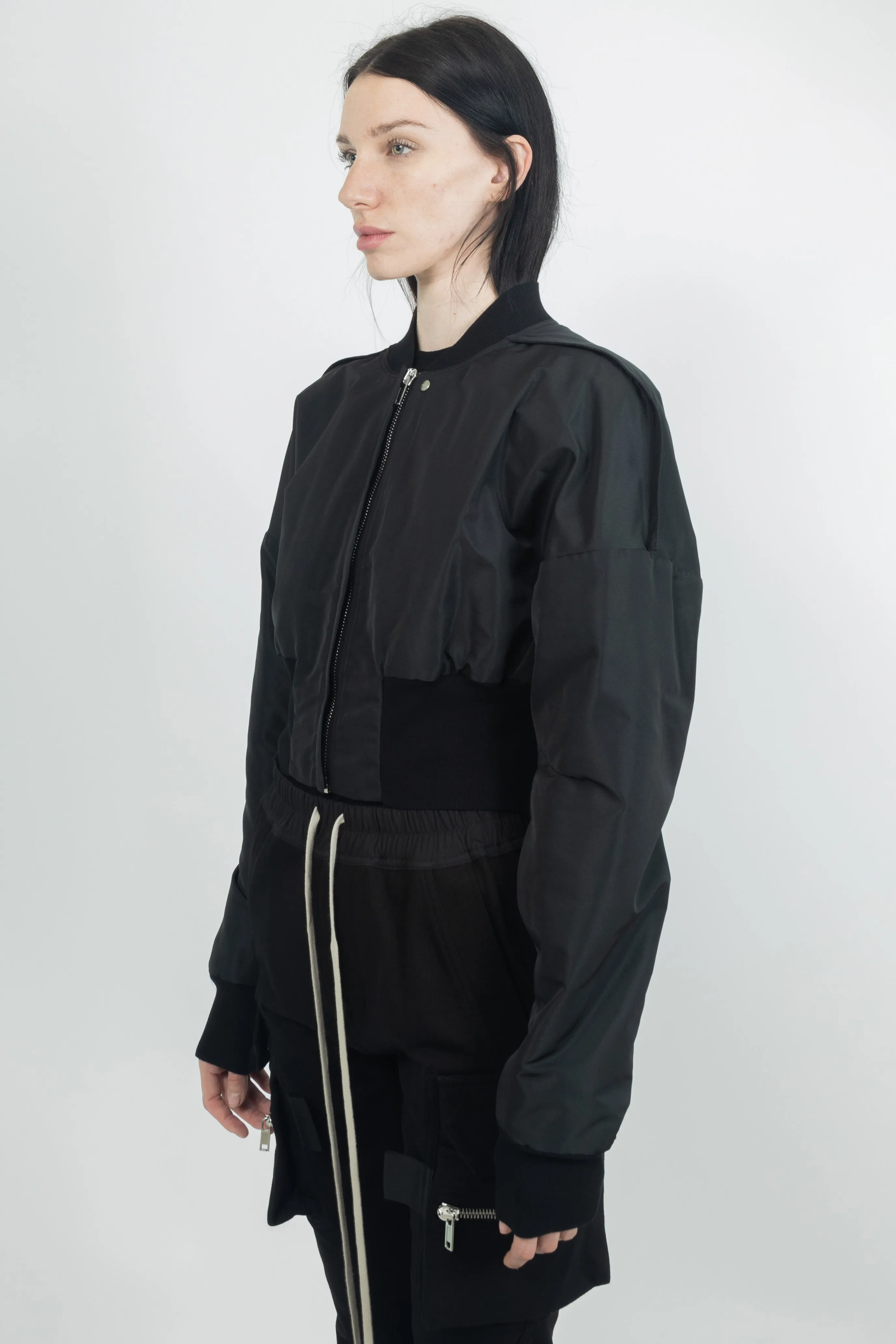 Rick Owens Women Collage Bomber Black